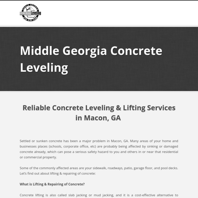 Middle Georgia Concrete Leveling